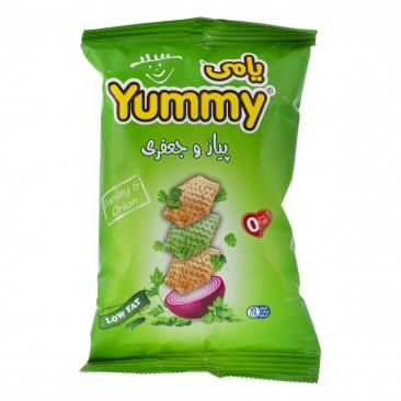اسنک پیاز و جعفری 40 گرمی یامی yummy